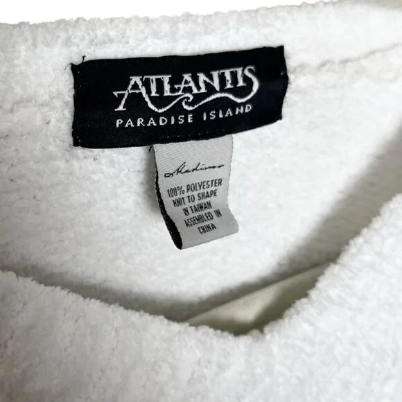 Atlantis Fleece White Long-Sleeve Pullover, S - Picture 2 of 8